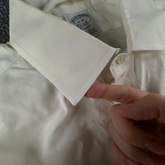Brooks Brothers Men Non Iron Button Up Shirt Long Sleeve White 16 34 Classic Fit - Picture 11 of 16